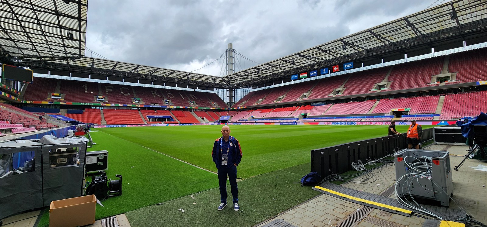 On the pitch at Cologne Stadium, Euro 2024